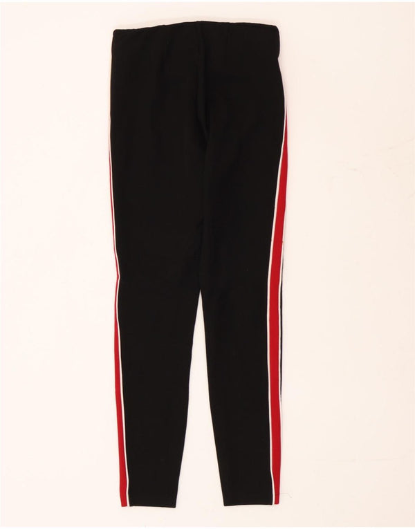 Zara Womens Trafaluc Leggings UK 8 Pequeno Listrado Preto