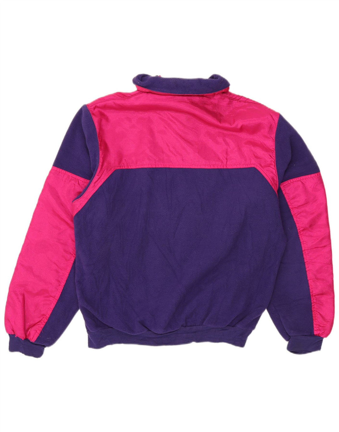 Jaqueta Anorak feminina oversized 1/4 Zip AESSE Reino Unido 14 bloco colorido rosa médio