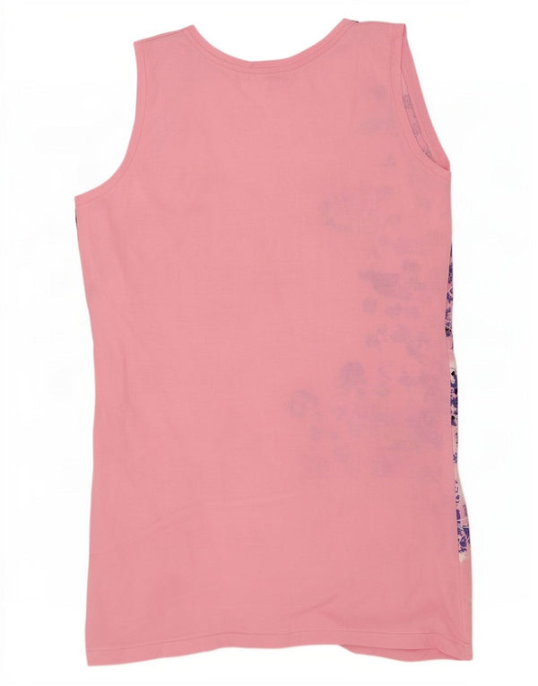 Hugo Boss Womens Vest Top UK 12 Medium Pink Floral