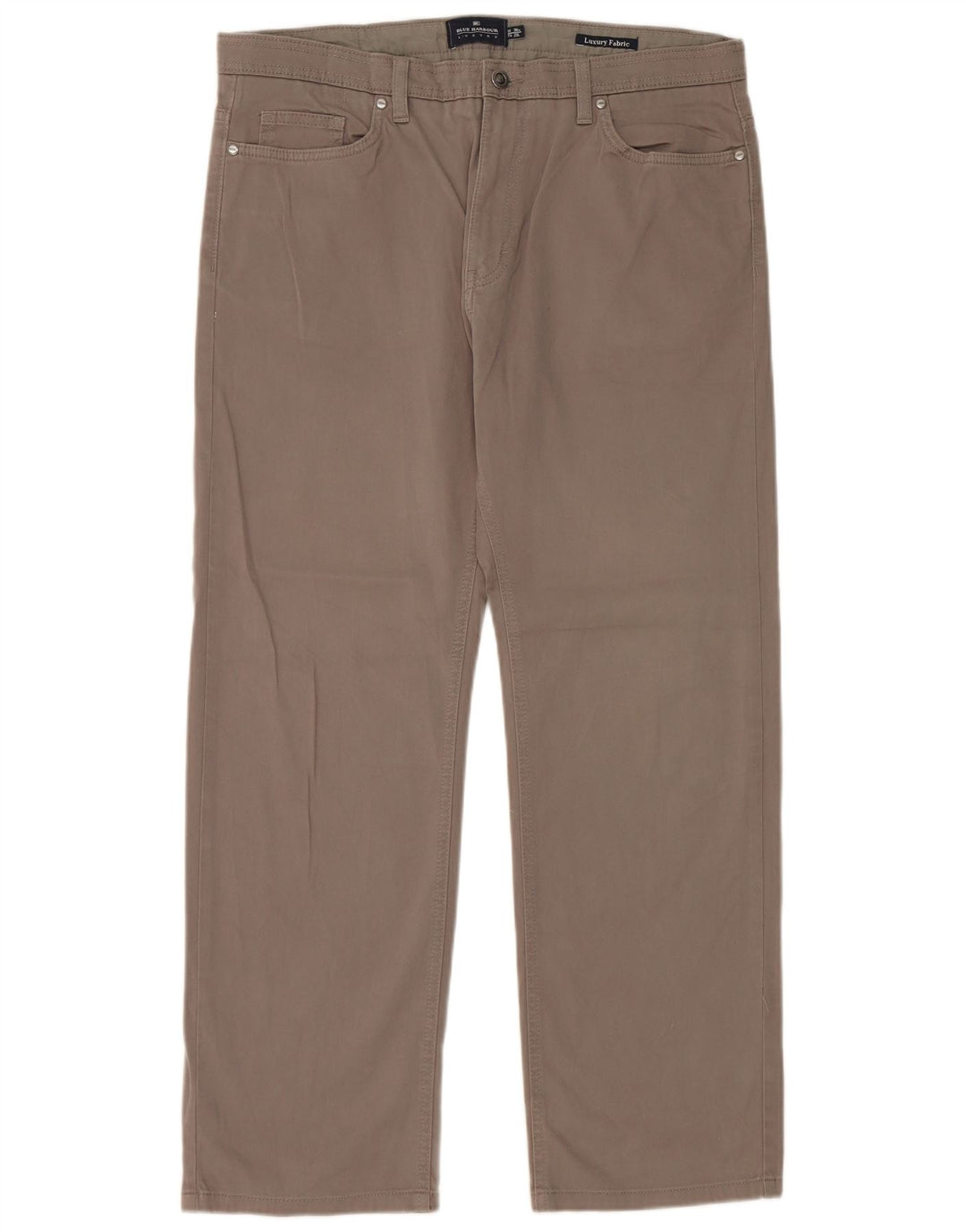 Calça casual reta masculina Marks & Spencer Blue Harbor W36 L29 cinza