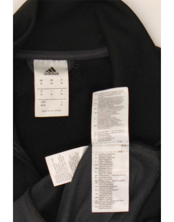 Adidas Mens Treino Top Jaqueta Médio Preto Colorblock Poliéster