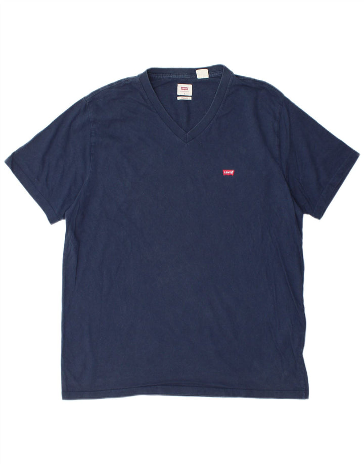 Camiseta masculina padrão LEVI'S grande algodão azul marinho
