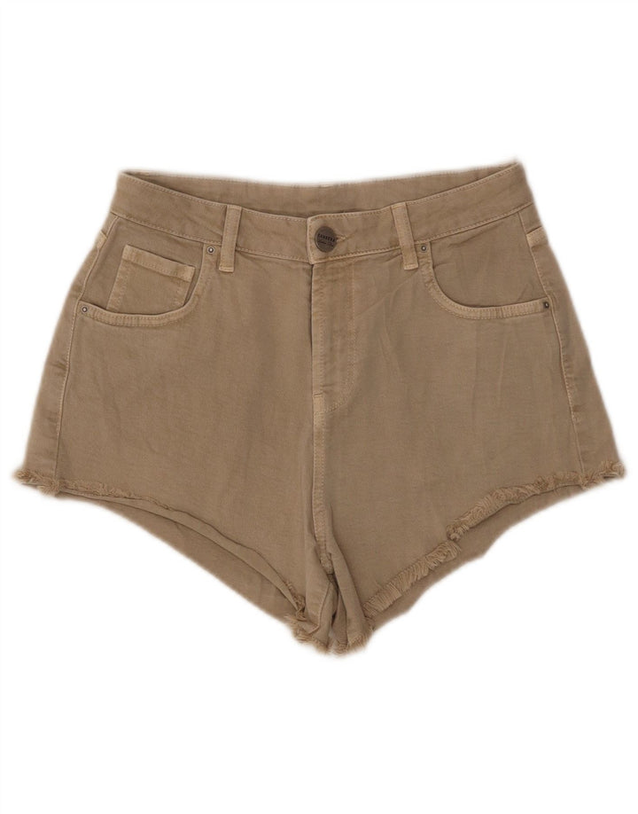 Shorts jeans feminino Carrera IT 42 médio W29 algodão bege