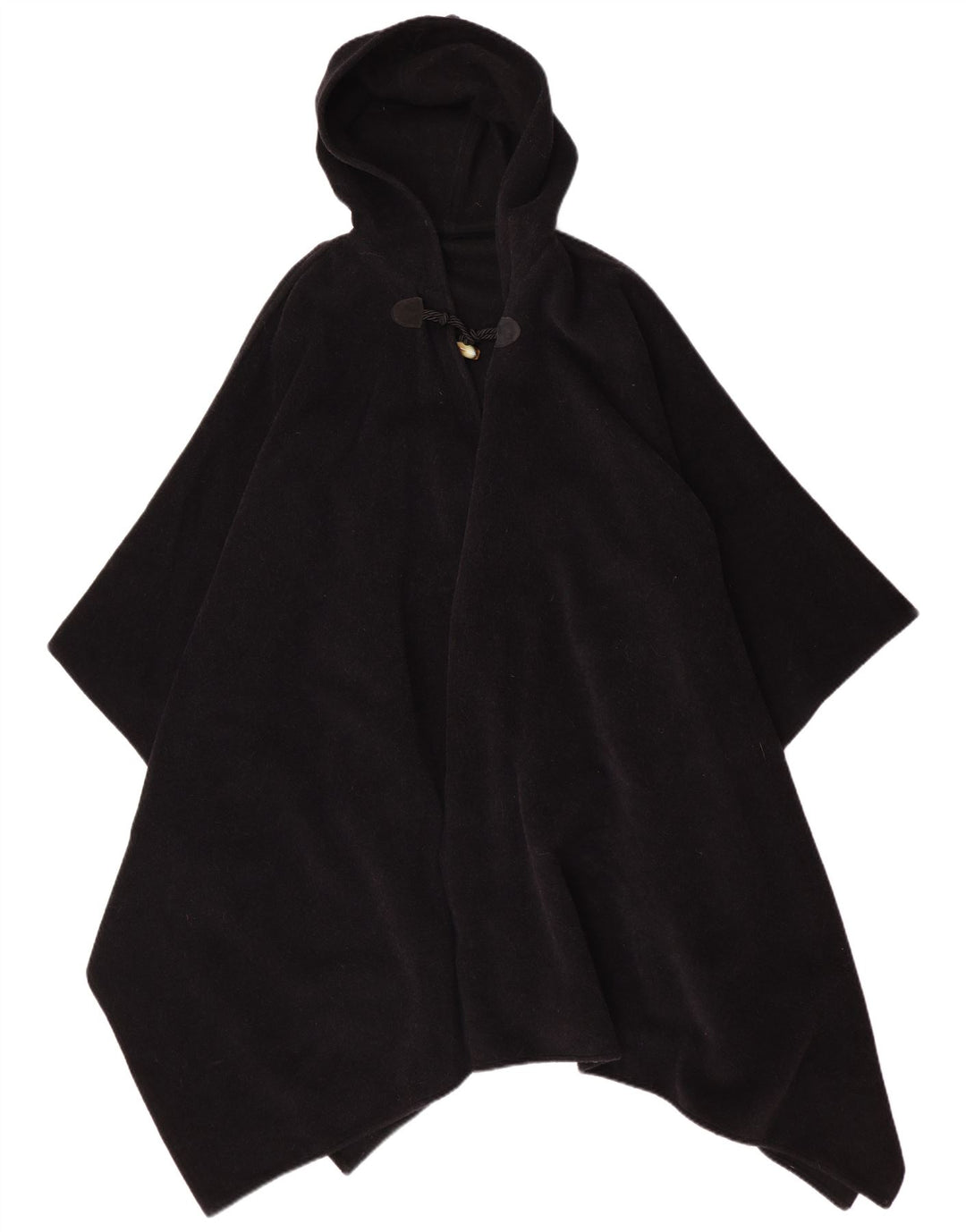 Casaco poncho feminino vintage com capuz tamanho único preto