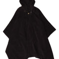 Casaco poncho feminino vintage com capuz tamanho único preto