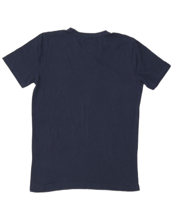 Camiseta masculina gráfica CARRERA Top médio algodão azul marinho