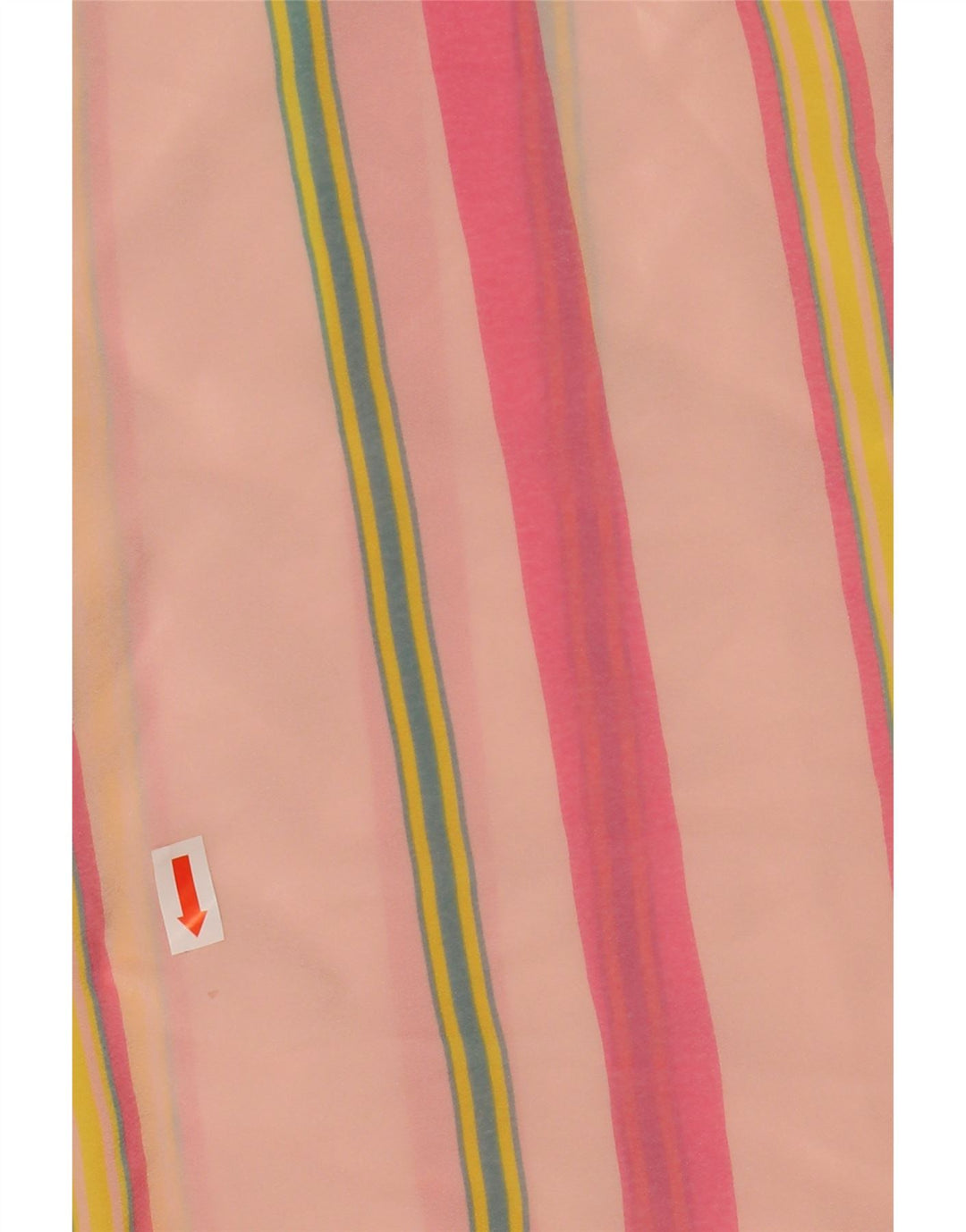 Vestido vintage feminino manga 3/4 transparente Reino Unido 12 listrado rosa médio