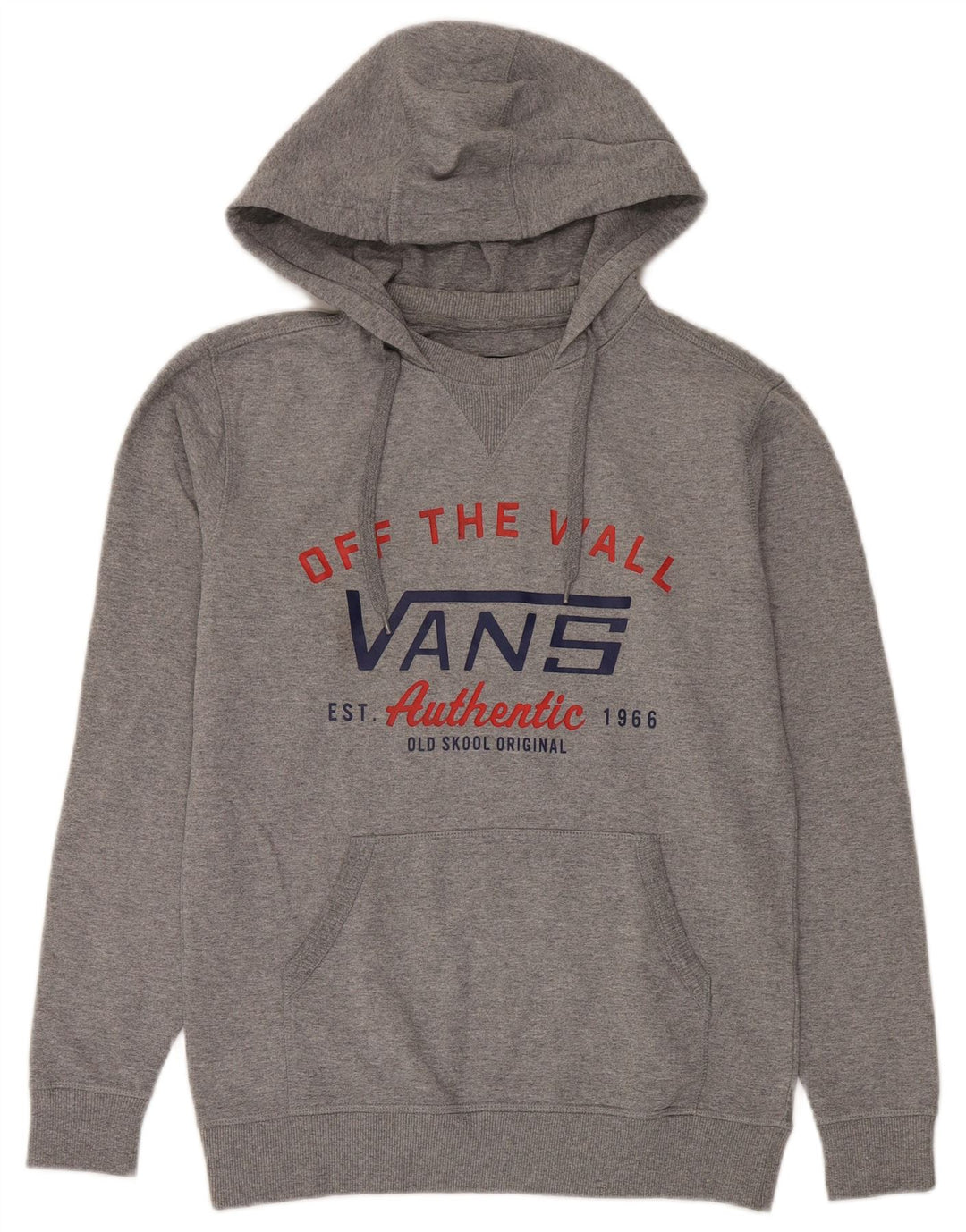 Vans Mens Graphic Hoodie Jumper XS Cinza