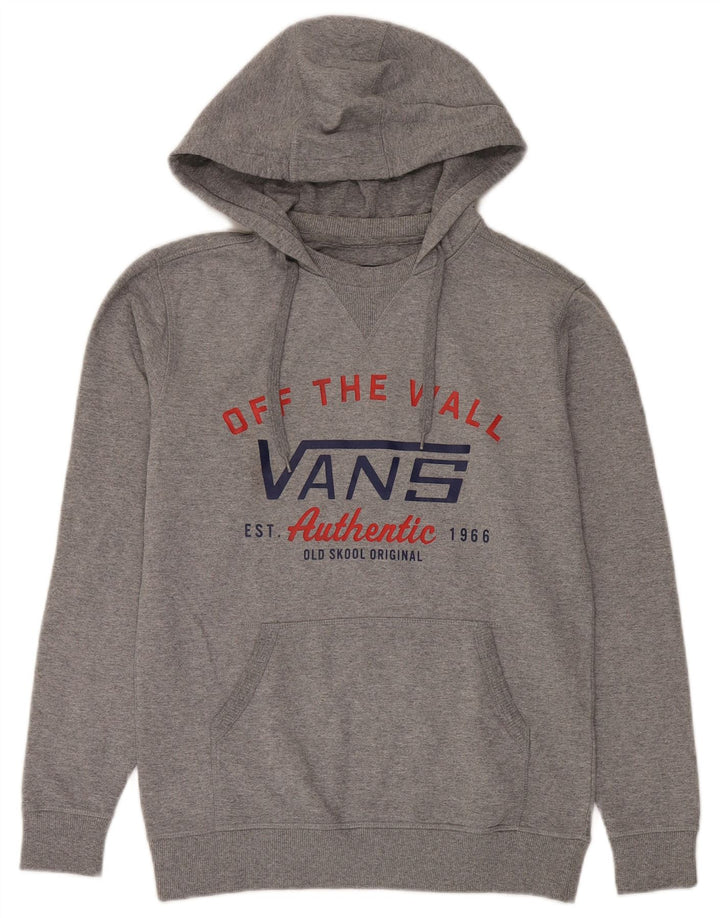 Vans Mens Graphic Hoodie Jumper XS Cinza