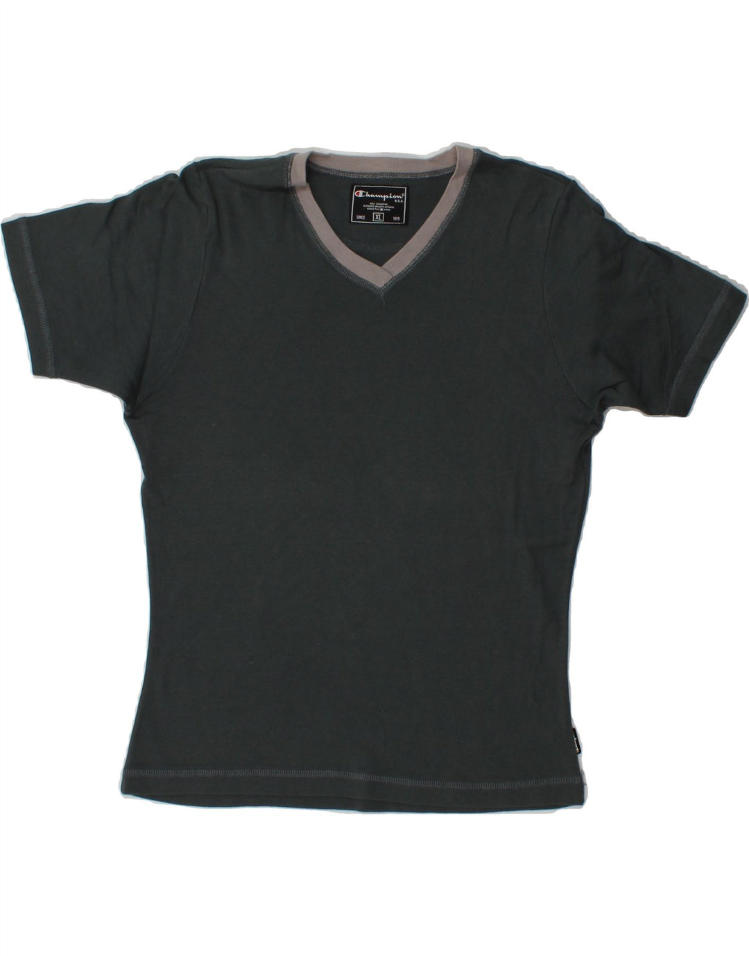 CHAMPION Girls T-Shirt Top 13-14 Years XL Grey Cotton Vintage Champion and Second-Hand Champion from Messina Hembry 