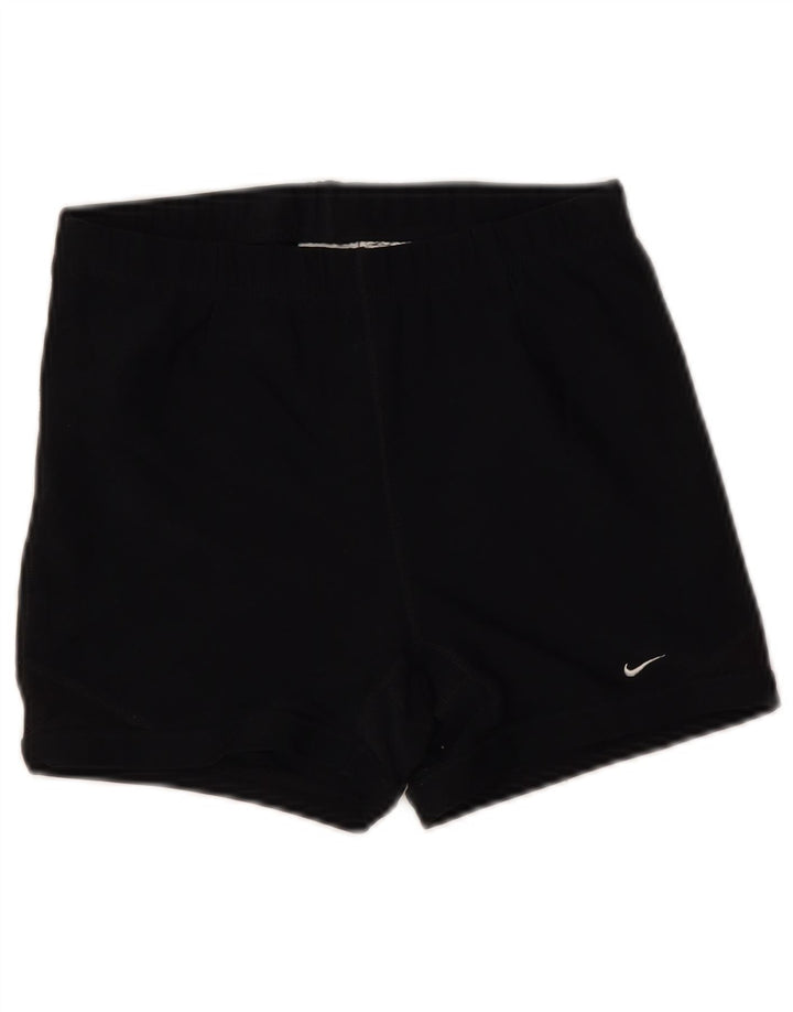 Shorts esportivos femininos NIKE EUA 12/14 grande poliéster preto