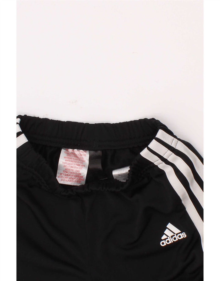 Adidas meninos calças de treino joggers 5-6 anos preto poliéster