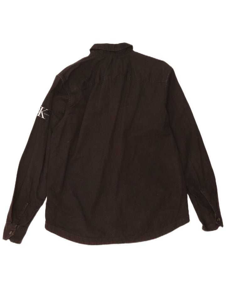 Camisa Calvin Klein Masculina Relaxed Fit Médio Algodão Preto