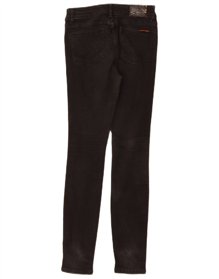 Calça jeans skinny feminina SUPERDRY W25 L30 algodão preto