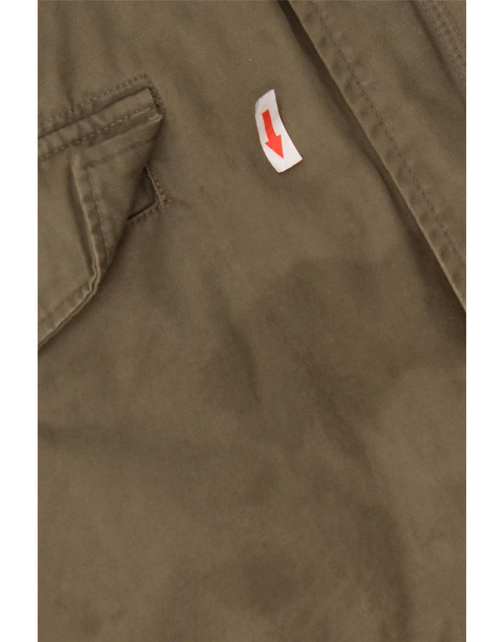 Jaqueta utilitária feminina Marks & Spencer UK 44 2XL algodão cáqui