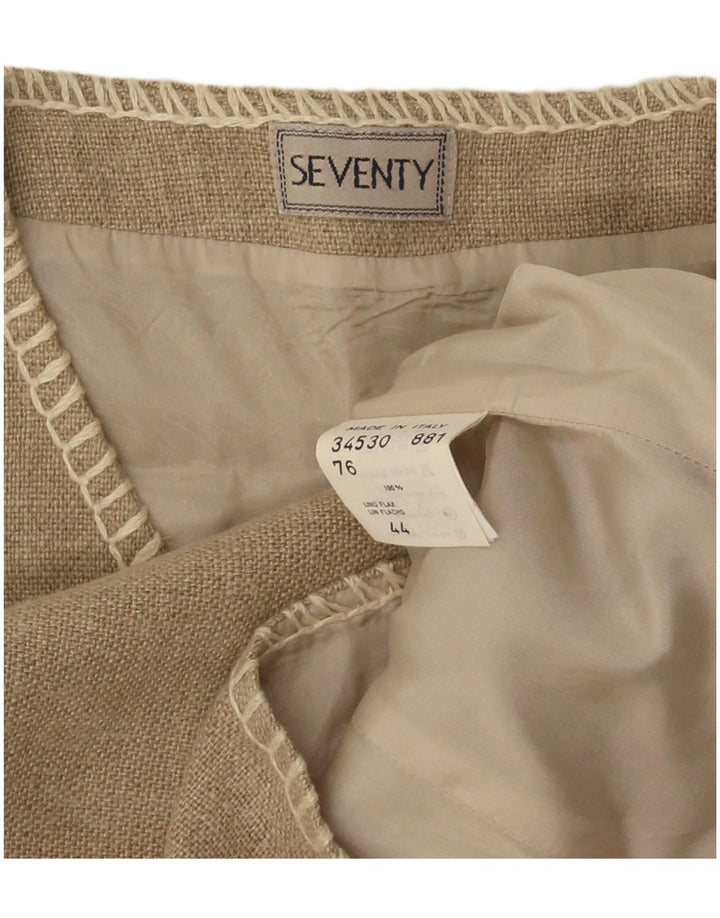 Colete feminino Seventy IT 44 linho bege médio