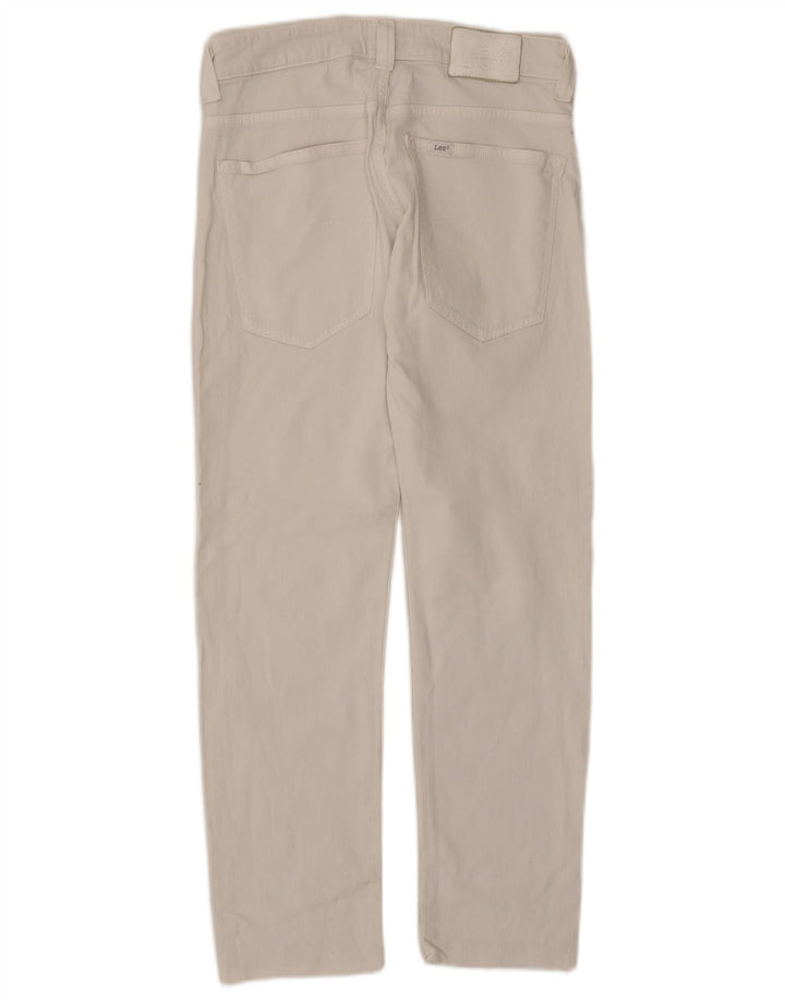 Calça jeans feminina LEE Powell Slim W32 L27 algodão branco