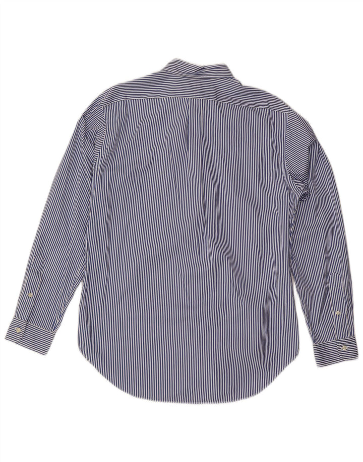 Camisa masculina Ralph Lauren Classic Fit risca de giz azul médio