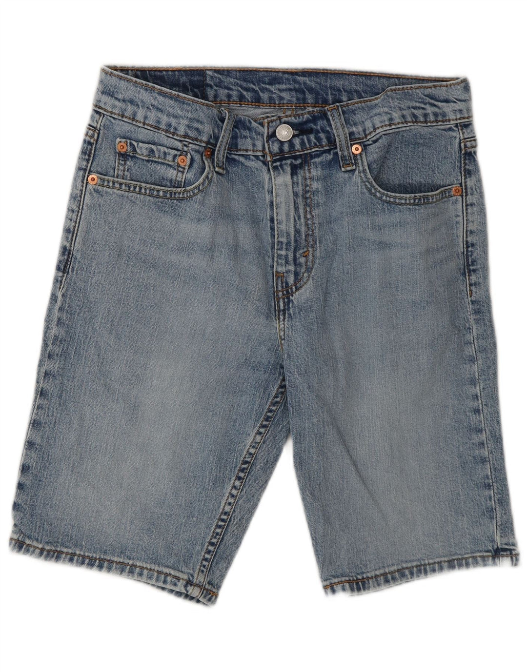 Shorts jeans masculino 405 Levi's W29 pequeno azul algodão