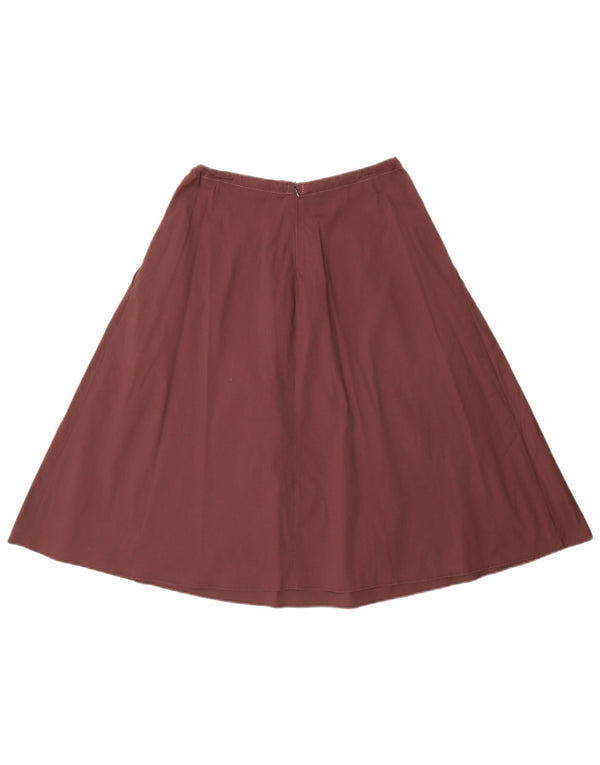 Saia plissada feminina vintage W26 pequena marrom