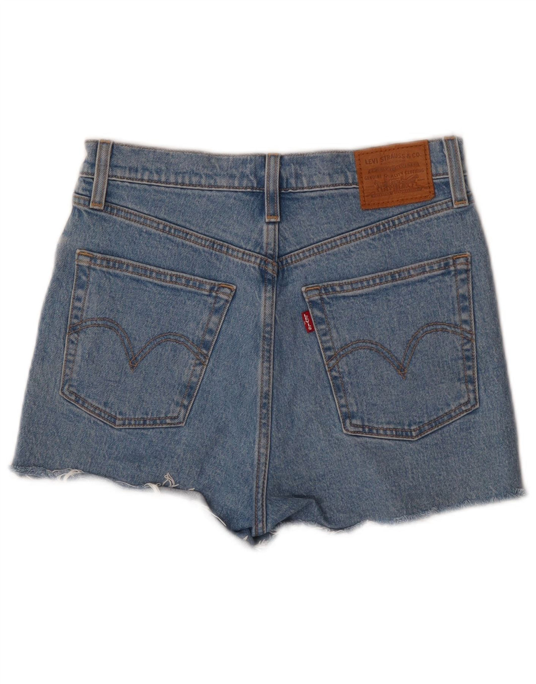 Shorts jeans feminino Levi's W28 algodão azul médio