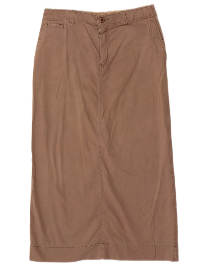 EDDIE BAUER Saia reta feminina EUA 8 médio W30 algodão cinza