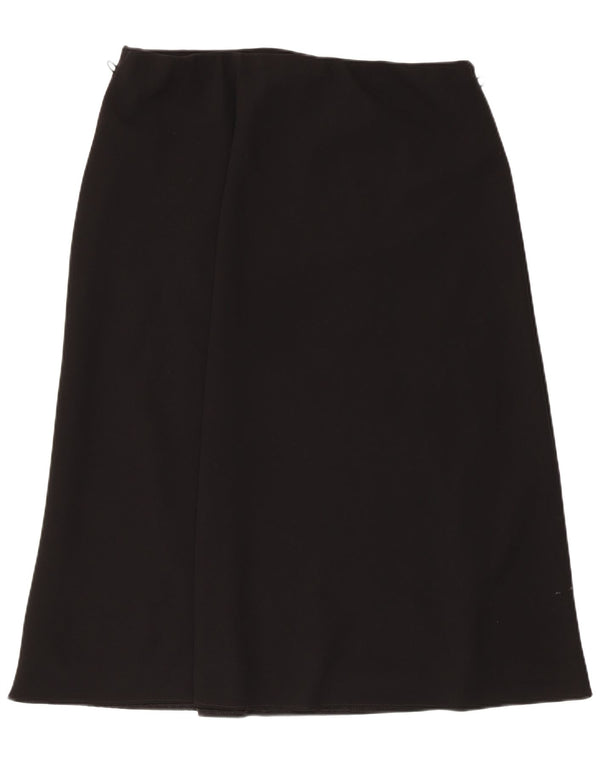 Saia feminina Marks & Spencer UK 18 XL W36 poliéster preto