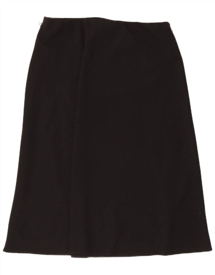 Saia feminina Marks & Spencer UK 18 XL W36 poliéster preto