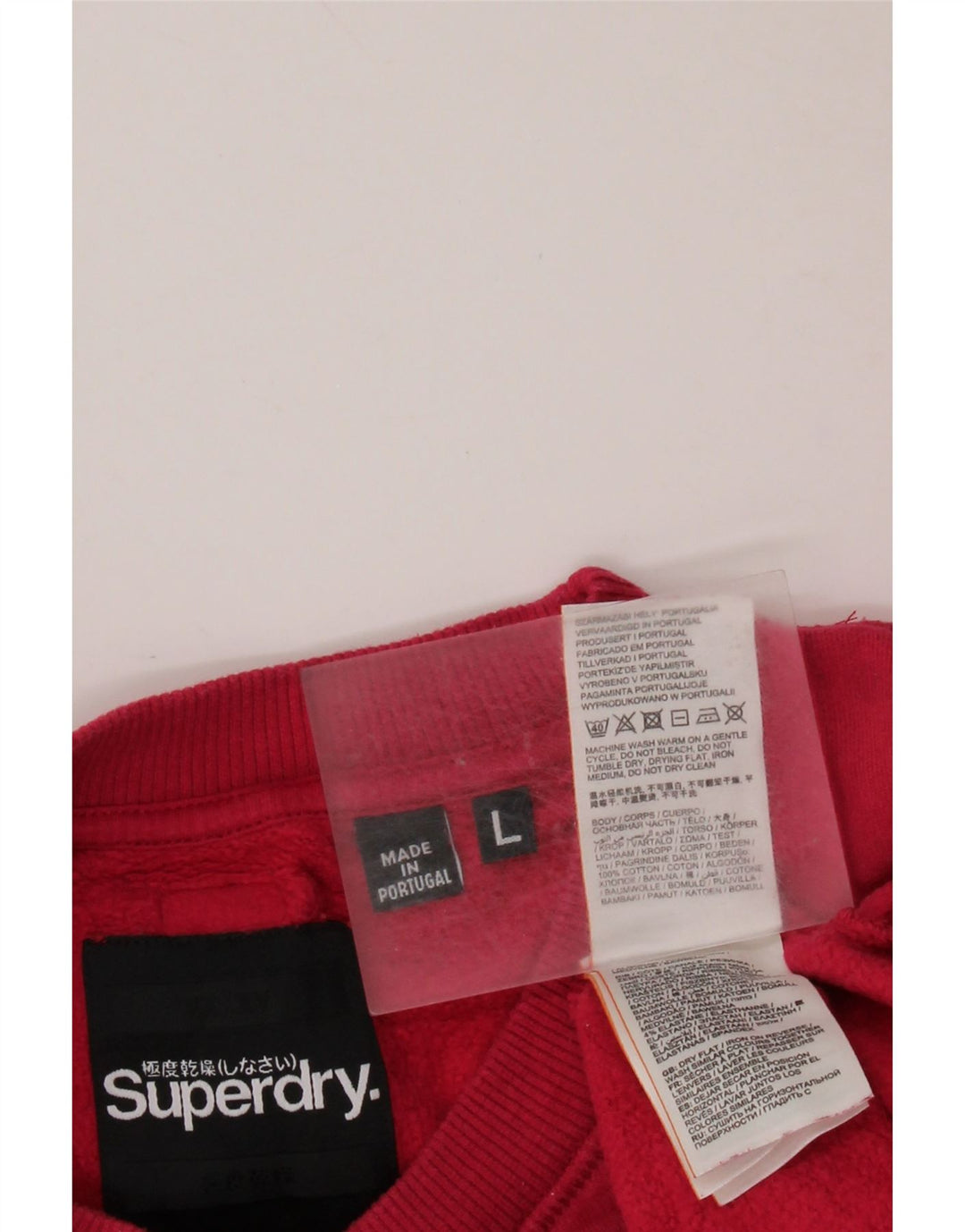 SUPERDRY moletom gráfico masculino jumper grande algodão rosa