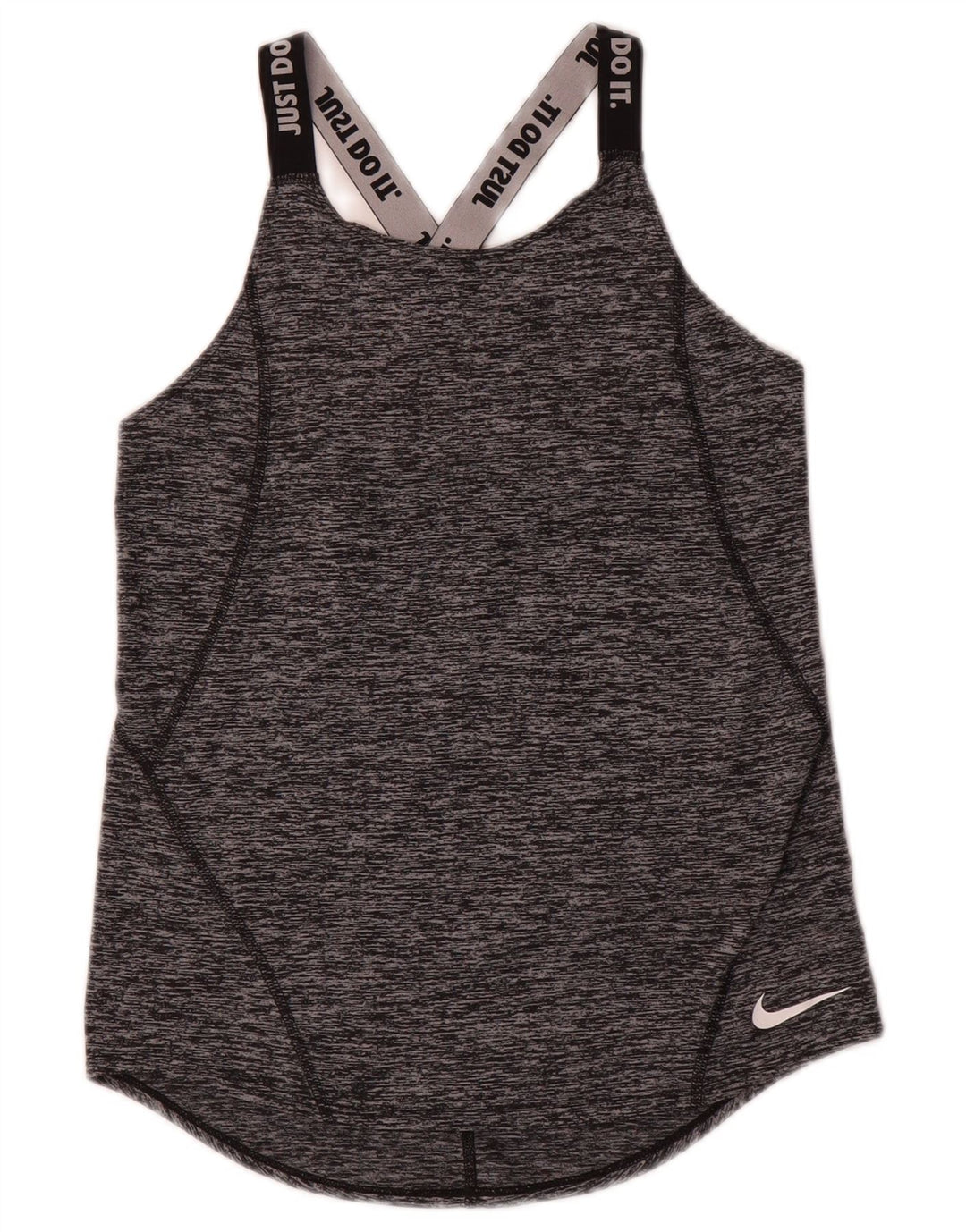 Colete gráfico Nike Girls Top 12-13 anos grande poliéster manchado cinza
