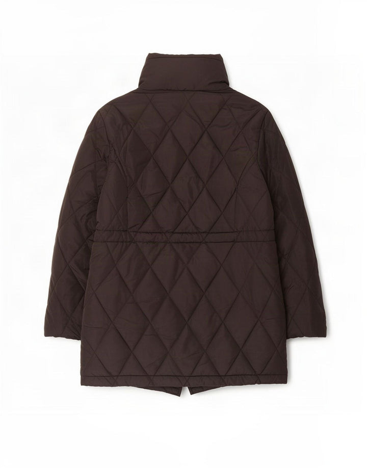 Casaco feminino acolchoado acolchoado Marks & Spencer Reino Unido 14 grande poliéster preto