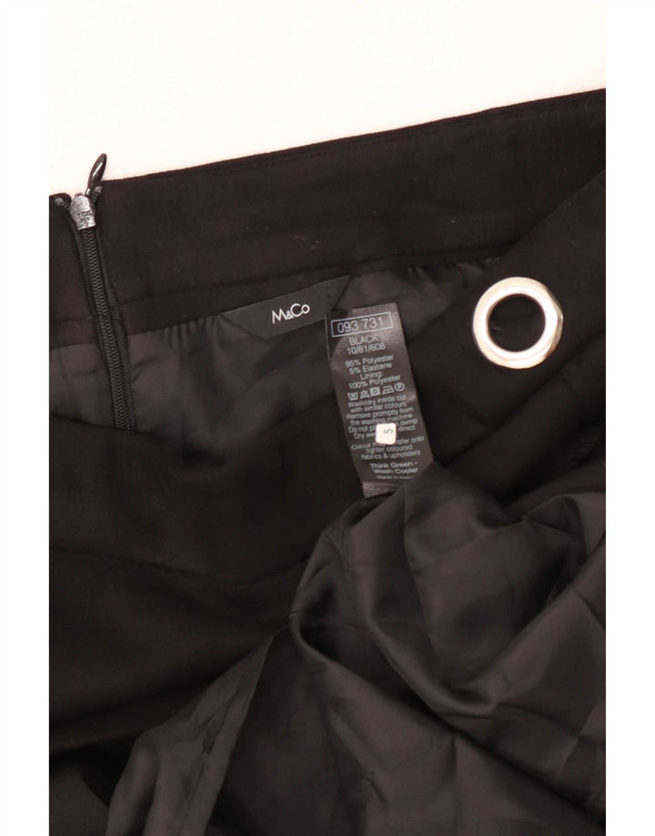 Minissaia feminina M&Co UK 12 médio W32 poliéster preto