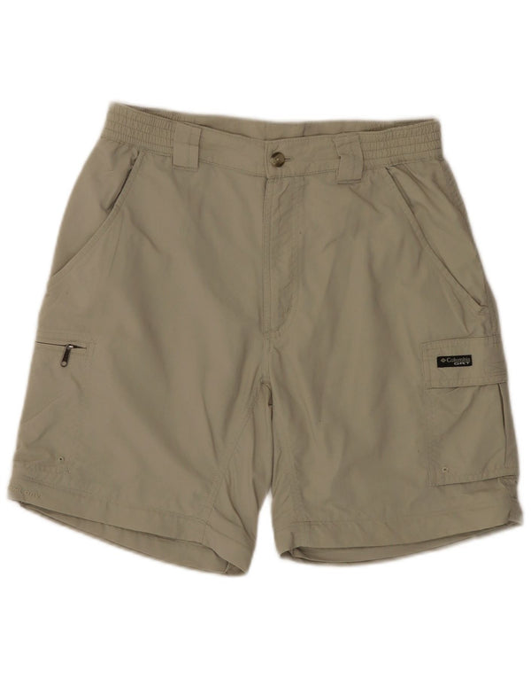 COLUMBIA Shorts Cargo Feminino Pequeno W27 Verde Nylon