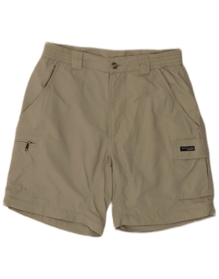 COLUMBIA Shorts Cargo Feminino Pequeno W27 Verde Nylon