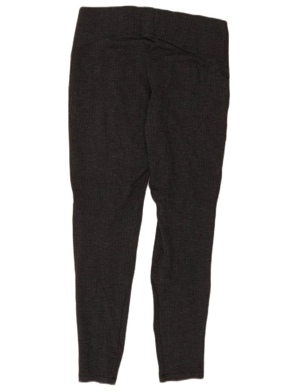 Leggings femininas Marks & Spencer Reino Unido 14 grande viscose espinha de peixe preta
