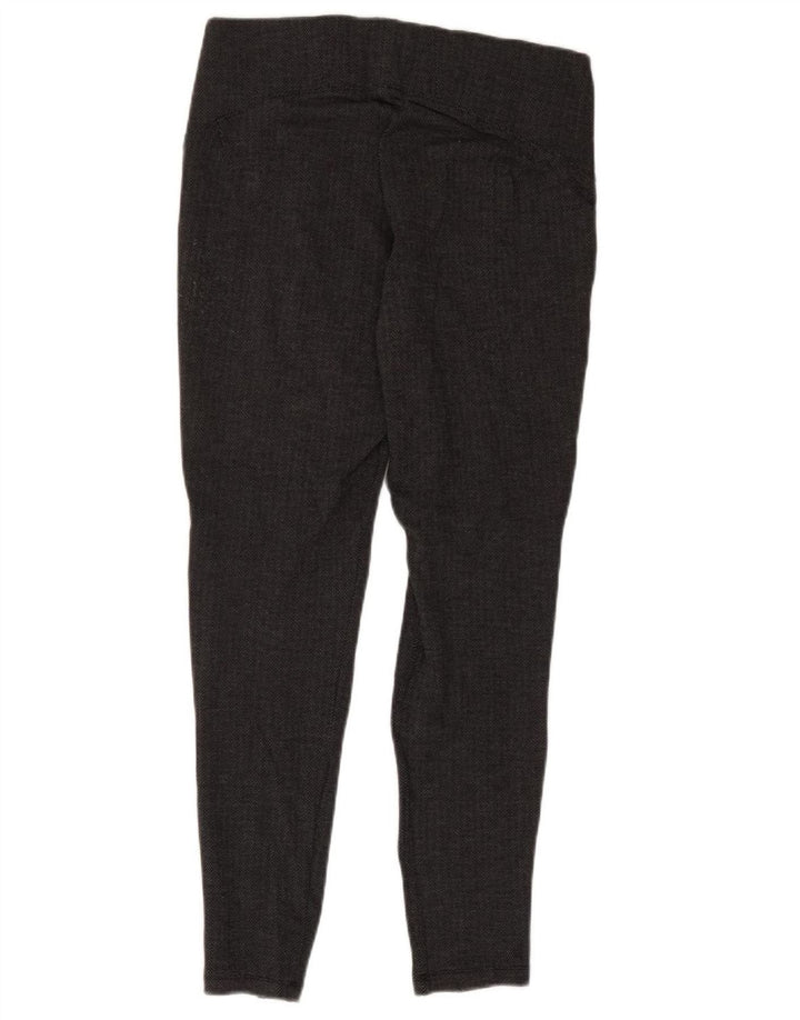 Leggings femininas Marks & Spencer Reino Unido 14 grande viscose espinha de peixe preta