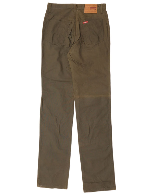Carrera Calça masculina reta casual IT 46 pequena W30 L38 algodão cáqui