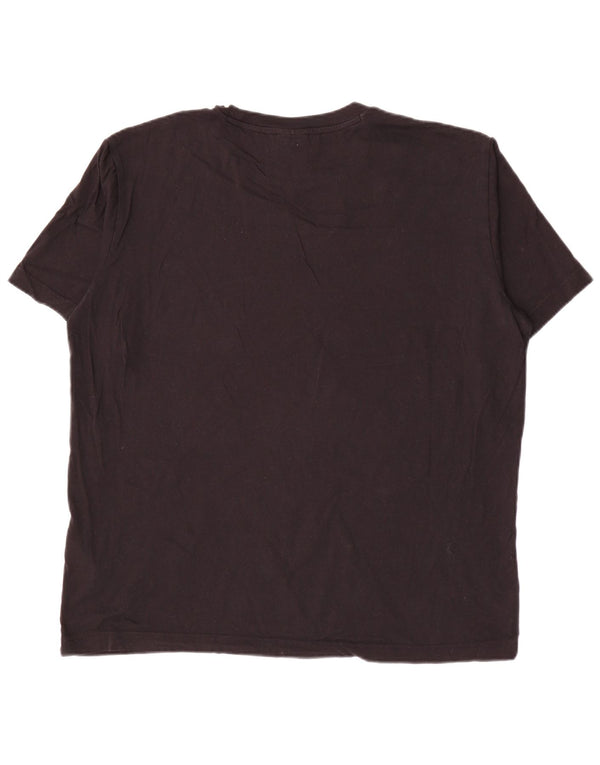Camiseta masculina estampada Champion grande algodão preto