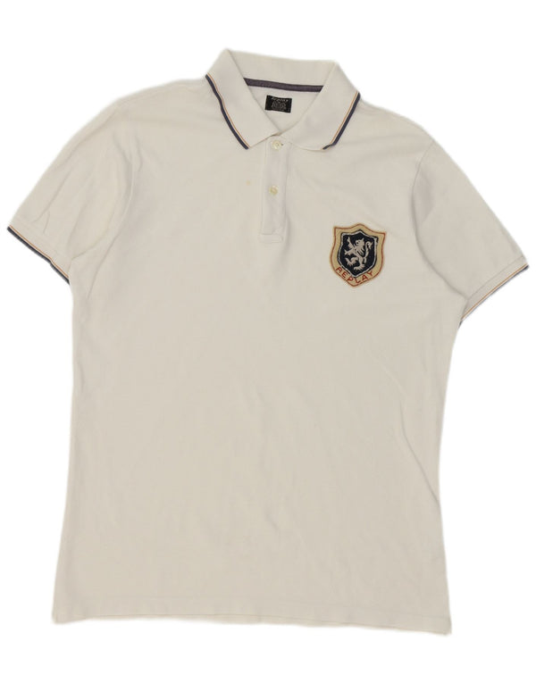 Replay Mens Polo Shirt XL White Cotton Classic