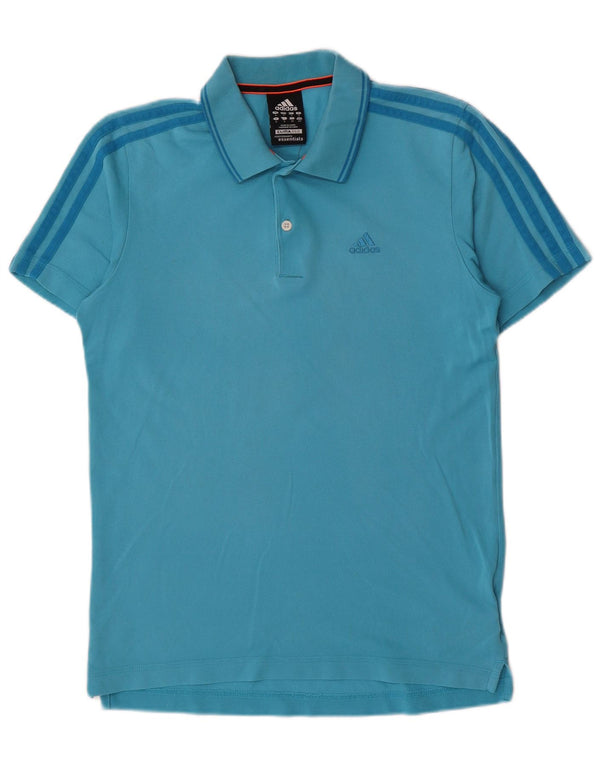 Adidas Mens Clima 365 Polo Shirt Pequeno Azul Algodão