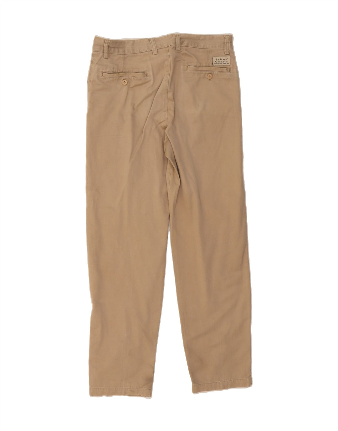AVIREX Mens Straight Casual Trousers W31 L31 Beige Cotton Vintage Avirex and Second-Hand Avirex from Messina Hembry 