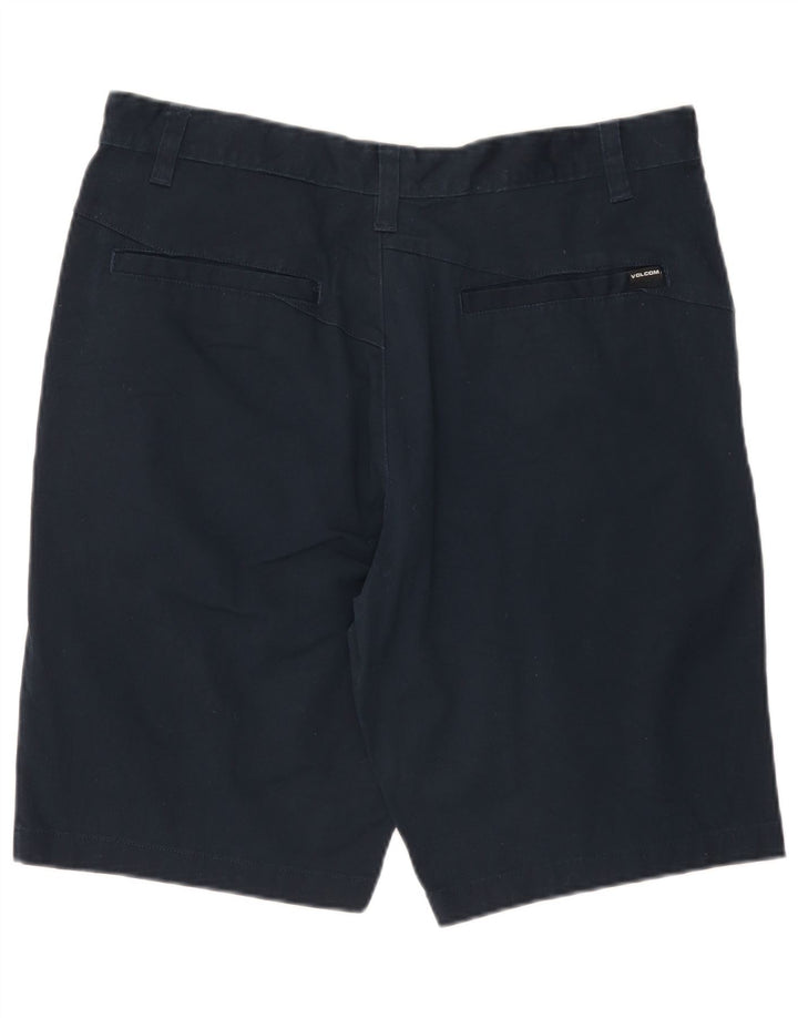 Volcom Mens Chino Shorts W36 Grande Algodão Azul Marinho