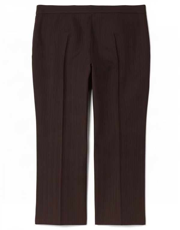 Calça feminina Marks & Spencer UK 20 2XL W40 L30 listrada marrom
