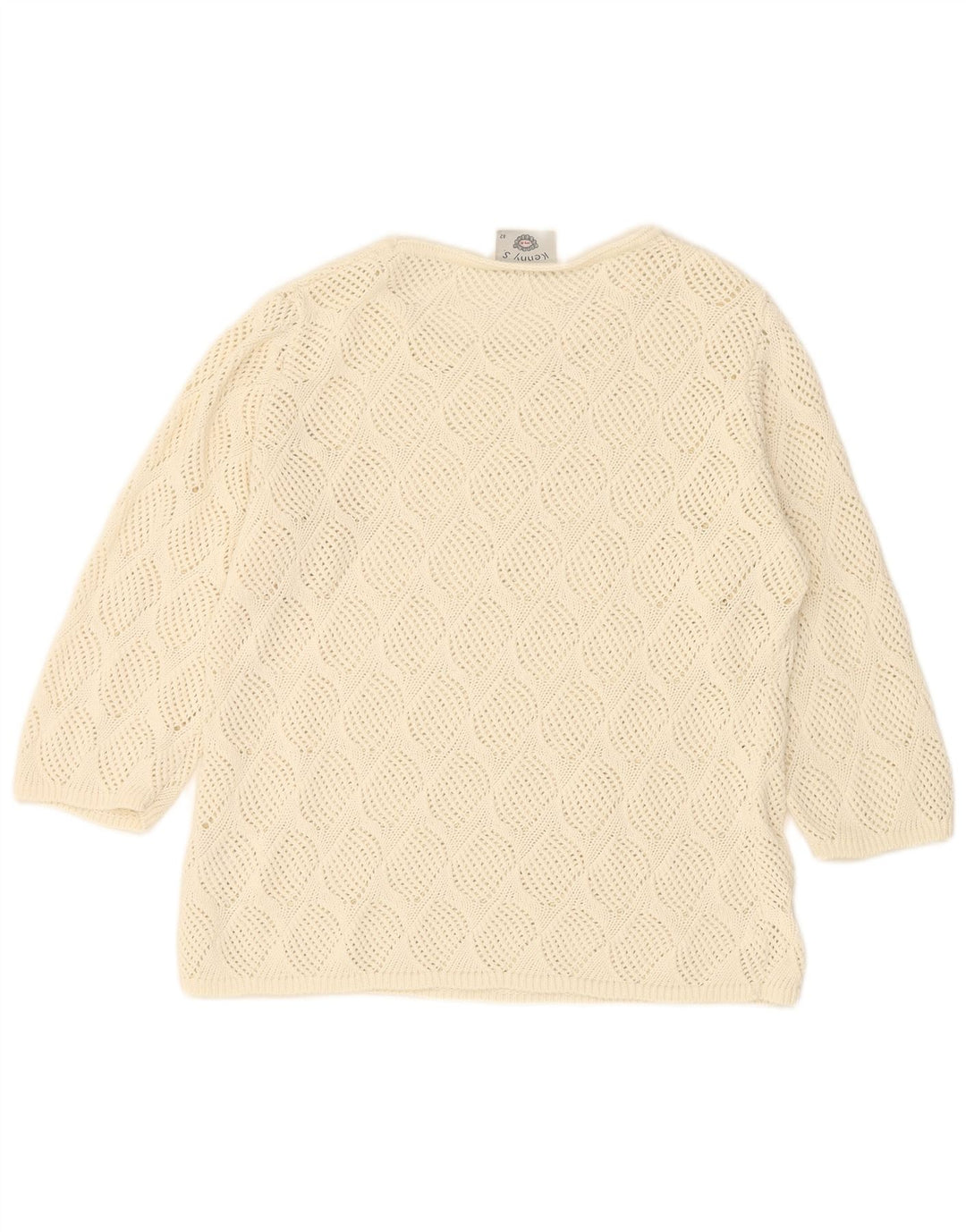 Suéter feminino KENNY S transparente com gola canoa IT 42 médio branco