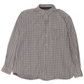 Camisa masculina de flanela James Pringle grande algodão xadrez cinza