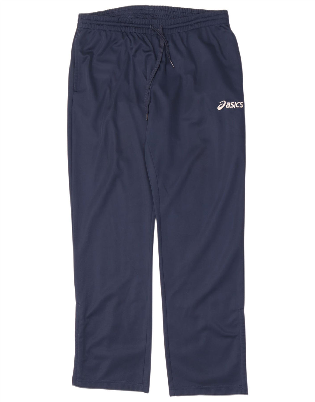 Calça de treino masculina Asics grande poliéster azul marinho