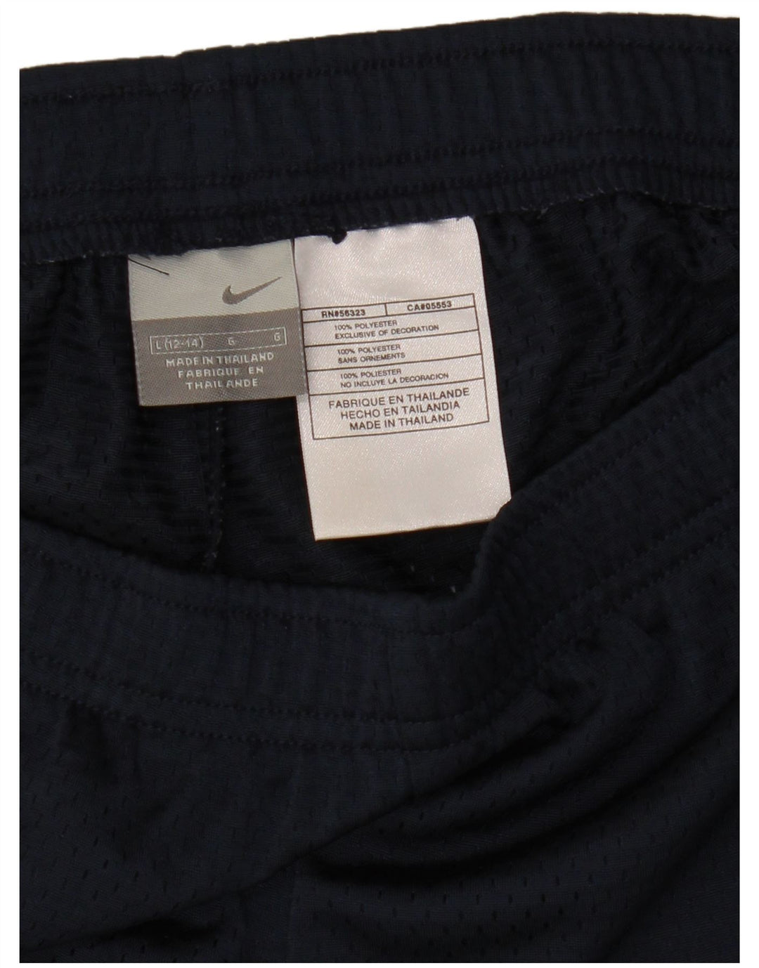 Shorts esportivos femininos Nike US 12/14 grande azul marinho colorblock poliéster
