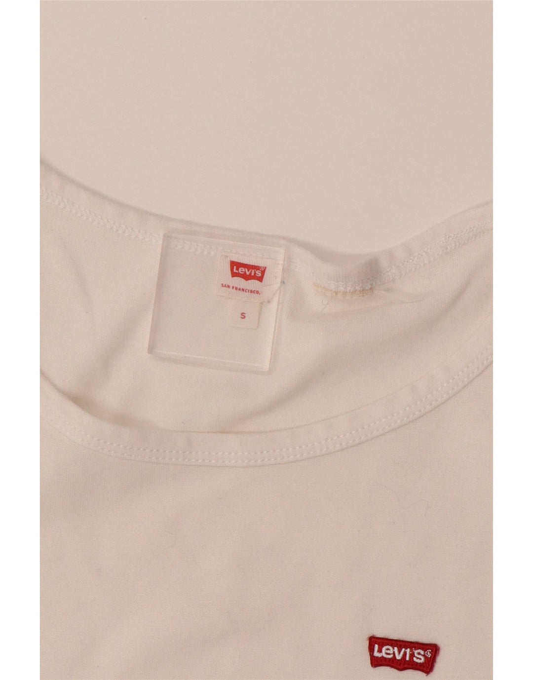 Camiseta feminina LEVI'S UK 10 pequena off white