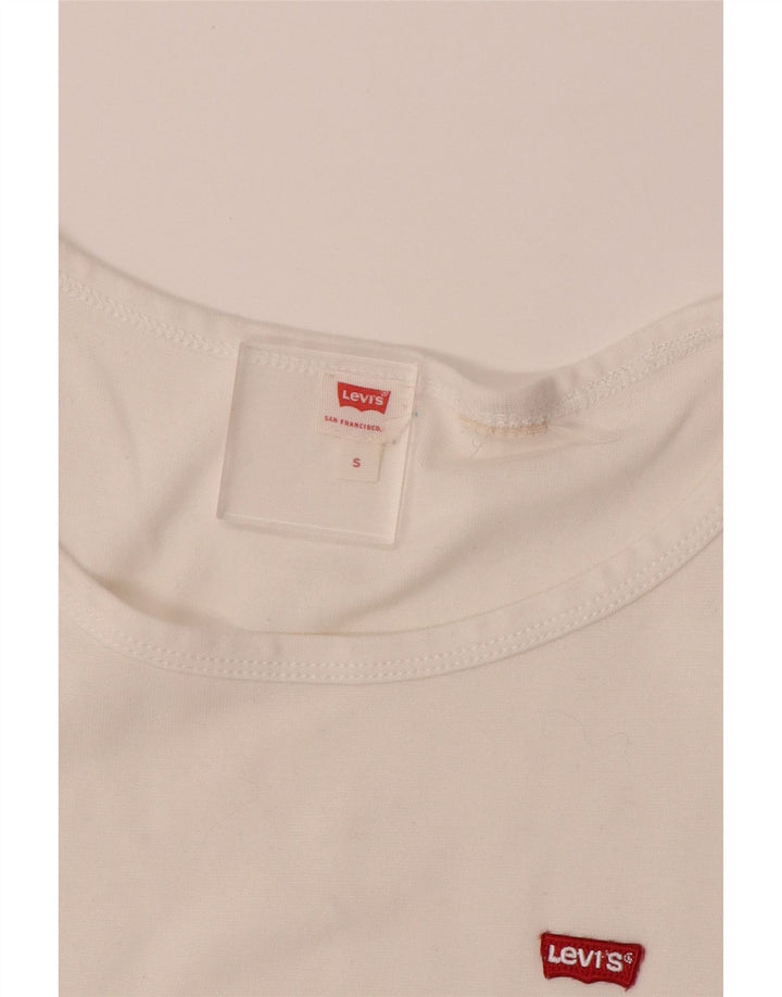 Camiseta feminina LEVI'S UK 10 pequena off white