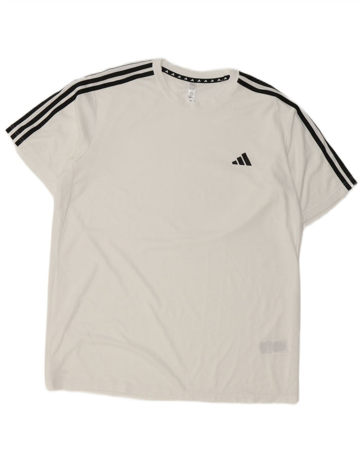 Adidas Mens Aeroready Camiseta Top XL Branco Poliéster